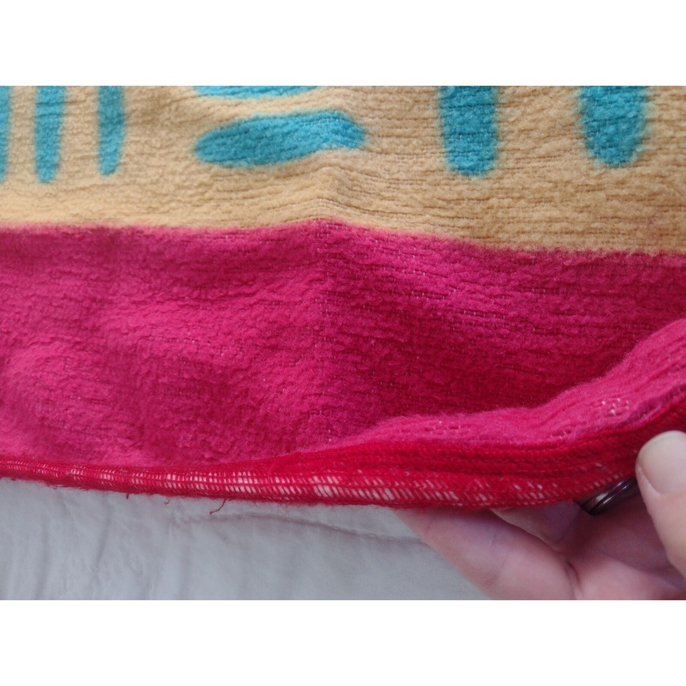 Vtg Disney Pocahontas Fleece Blanket John Smith Twin 90s Native Retro Nostalgic - Picture 3 of 10